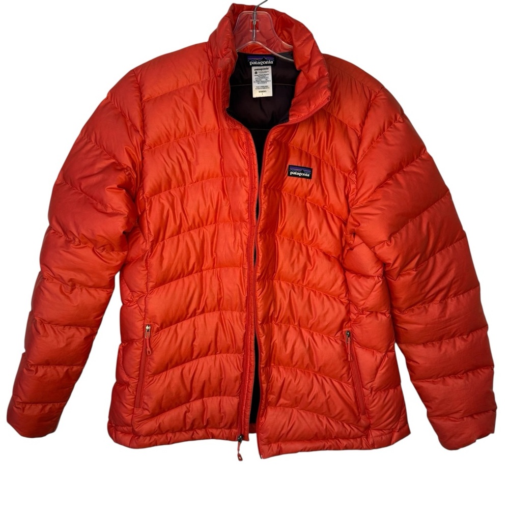 Patagonia Women's Hi-Loft Down Sweater #84835 Puffer Jacket Orange Red - Large - Picture 4 of 10